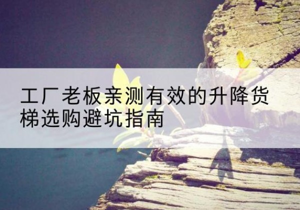 平遥升降货梯怎么选-工厂老板亲测有效的升降货梯选购避坑指南